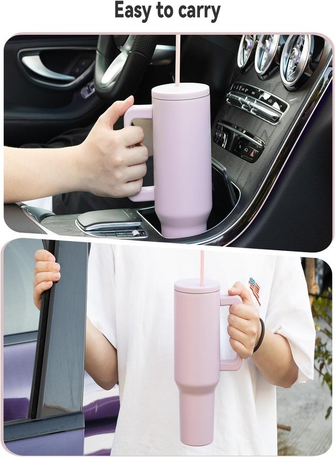 KETOVED Tumbler with lid and Straw 1200ML Cup Stainless Steel Vacuum Insulated Tumbler for Water, Iced Tea or Coffee 1.2L Office Gym Travelling (40 - Oz - Lavender Mist) - Image 3